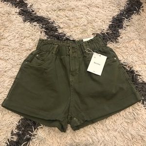 High-waisted shorts